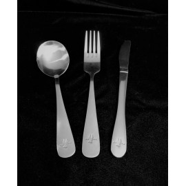 AMERICAN AIRLINES AA LOT KNIFE FORK SPOON Logo Flatware Cutlery Silverware MINT