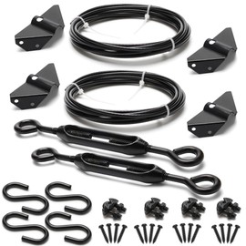 2 Set Anti-Sag Gate Kits for Wooden Fence, Anglecai Gate Support Cable Kit