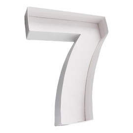 WENPACK 20.8cm Fillable Cardboard Number Paper Mache Shaped Container Box Birthday Party Tray(White, 7)…