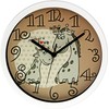 MPM Colourful Children's Wall Clock Made of Plastic with Giraffe