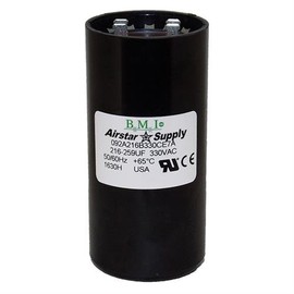 216-259 uF x 330 VAC - BMI/USA Start Capacitor # 092A216B330CE7A with Bleed Resistor