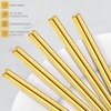 OIULO Gold Stainless Steel Chopsticks - Reusable Chopsticks - 5