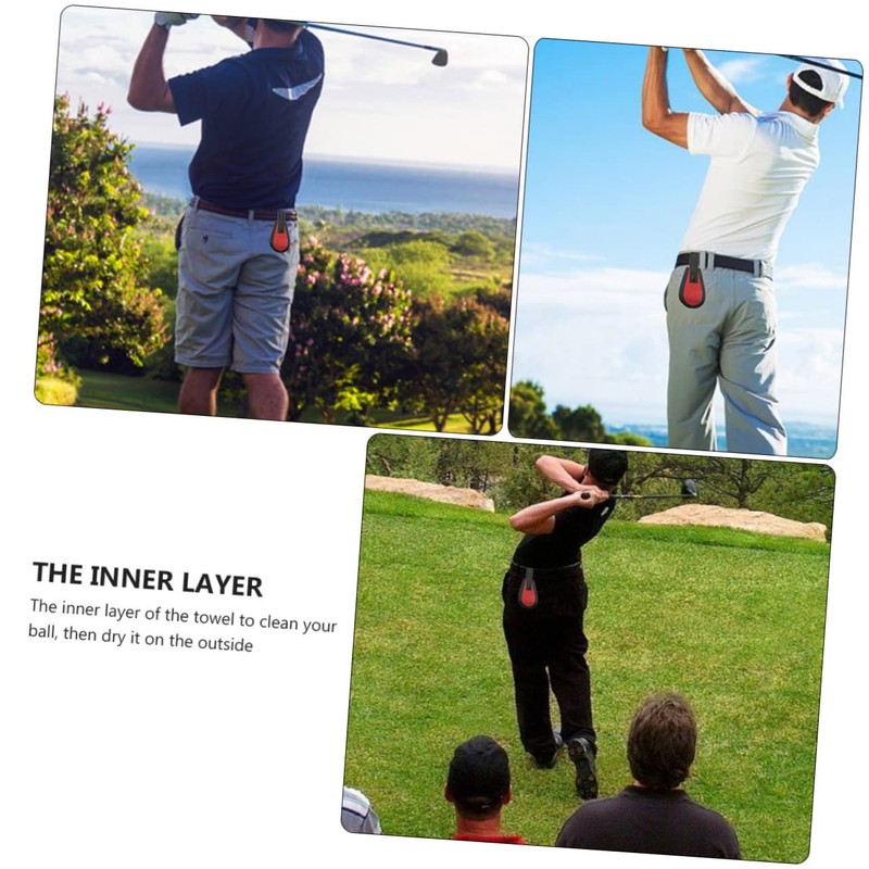 Gatuida 1pc Durable Golf Ball Cleaning Cloth with Lanyard Convenient