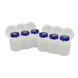 Protect Your Power - Slimline CR2 Battery Case, Soft Durable Material - Pack of 2 (Holds 3 Batteries)