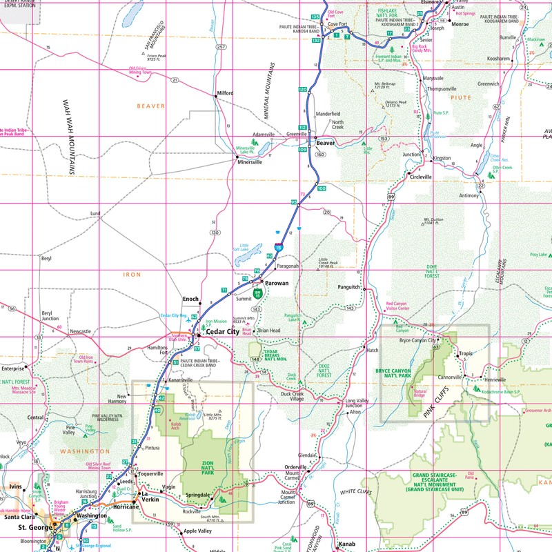 Rand McNally Easy to Read: Utah State Map