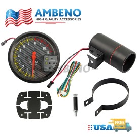 Cahuczlhoz 5" Tachometer Gauge 7 Color Backlit 0-11000 RPM Meter with Shift Light Universal