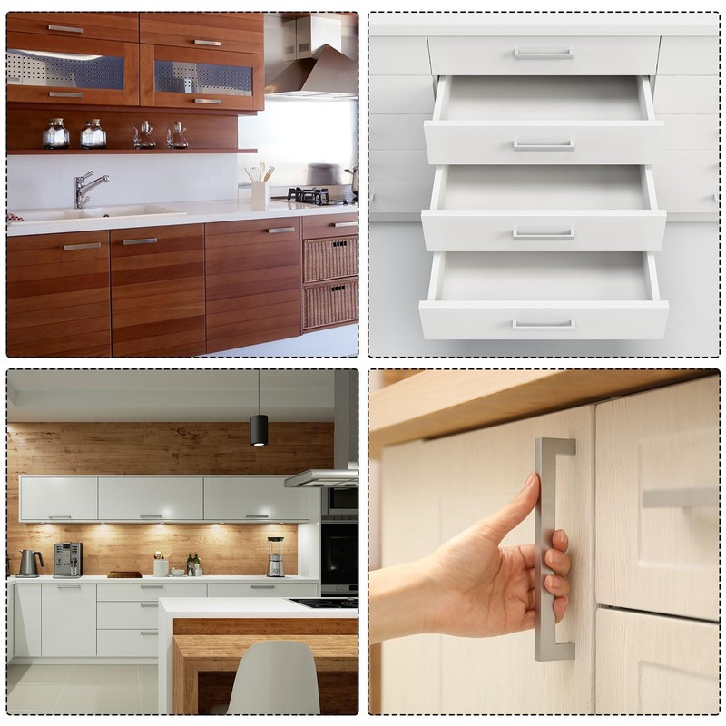 sourcing map 5 Pack Square Bar Drawer Handles, 4 Inch