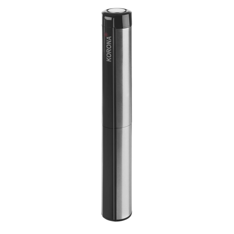 Korona 18010 Batteriebetriebener Milchaufschäumer mit Abdeckkappe | Edelstahlrührstab | Gehäuse