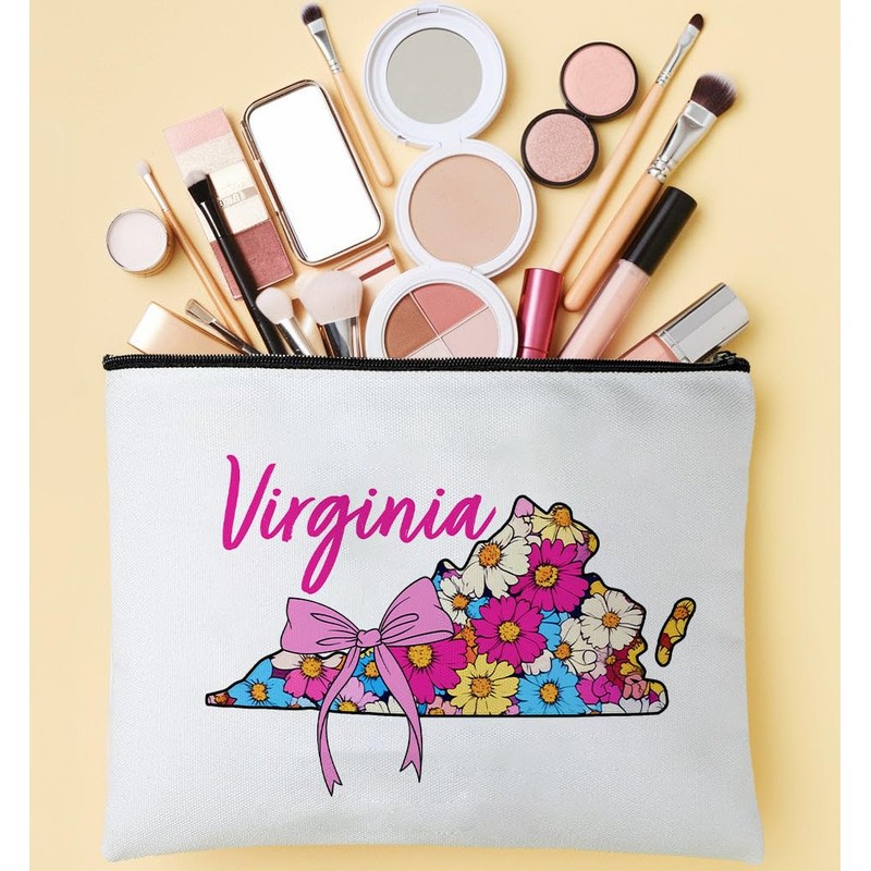 PinPop56 Floral Coquette State Virginia Makeup Bag - Retro Floral