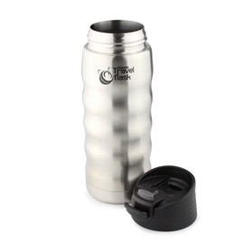 Pioneer Travel Flask, Stainless Steel Vacuum Insulated Double Wall Hot and Cold Drinks Thermo Flask – Hot 8 Hours, Cold 24 Hours, 480ml, Stainless Steel