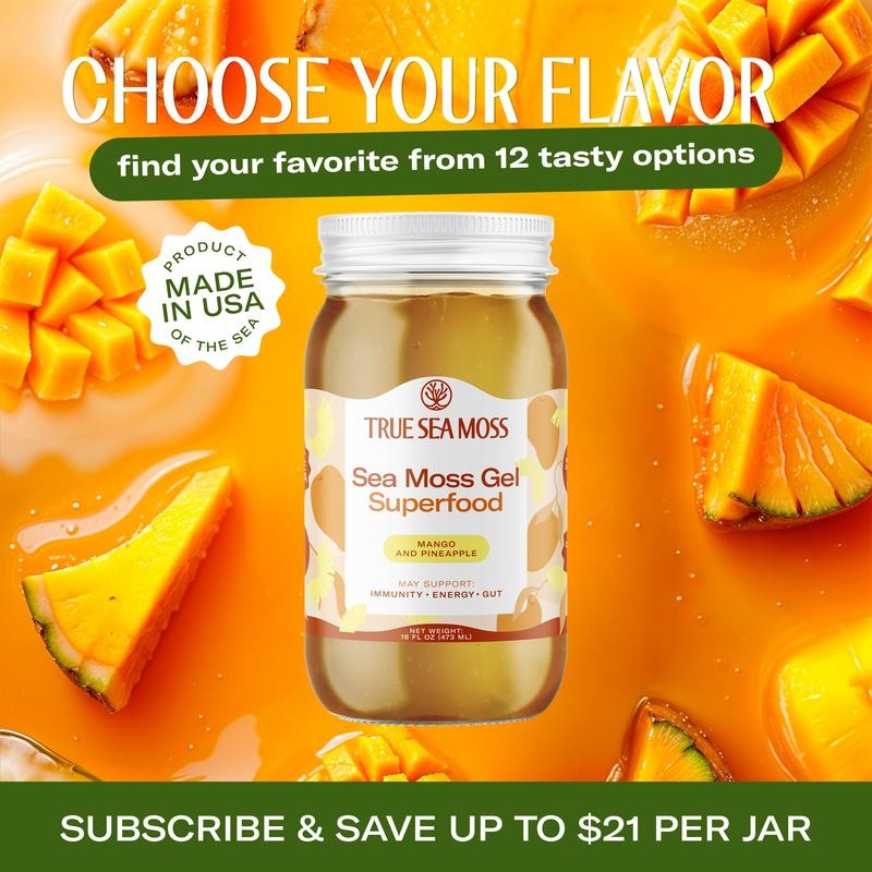 TrueSeaMoss Wildcrafted Irish Sea Moss Gel | Multiple Flavors –