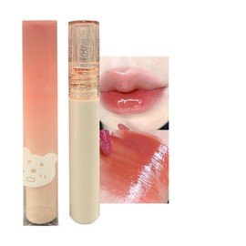 KWOLYKIM Glass Water Lifter Gloss, Hydrating Lip Gloss, Plumping Water Gloss Lip Gloss Moisturizing Sweet Lip Glaze Snow Pink