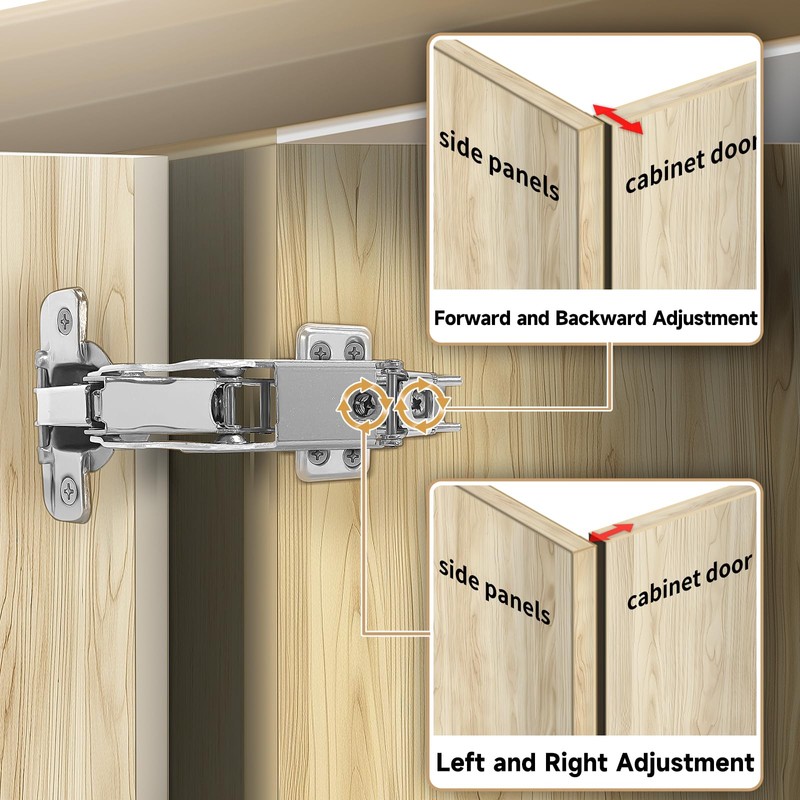 AOLISHENG 175 Degree Inset Cabinet Hinges Soft Close, 35mm Kitchen