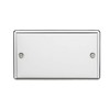 Knightsbridge CL86PC 2G Blanking Plate - Rounded Edge Polished Chrome