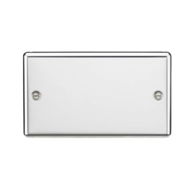 Knightsbridge CL86PC 2G Blanking Plate - Rounded Edge Polished Chrome