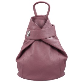 SH Leder Pamela G2517 Lightweight Genuine Leather Women's Backpack City Backpack Daypack in Grained Cowhide Leather 29 x 34 cm, Cognac