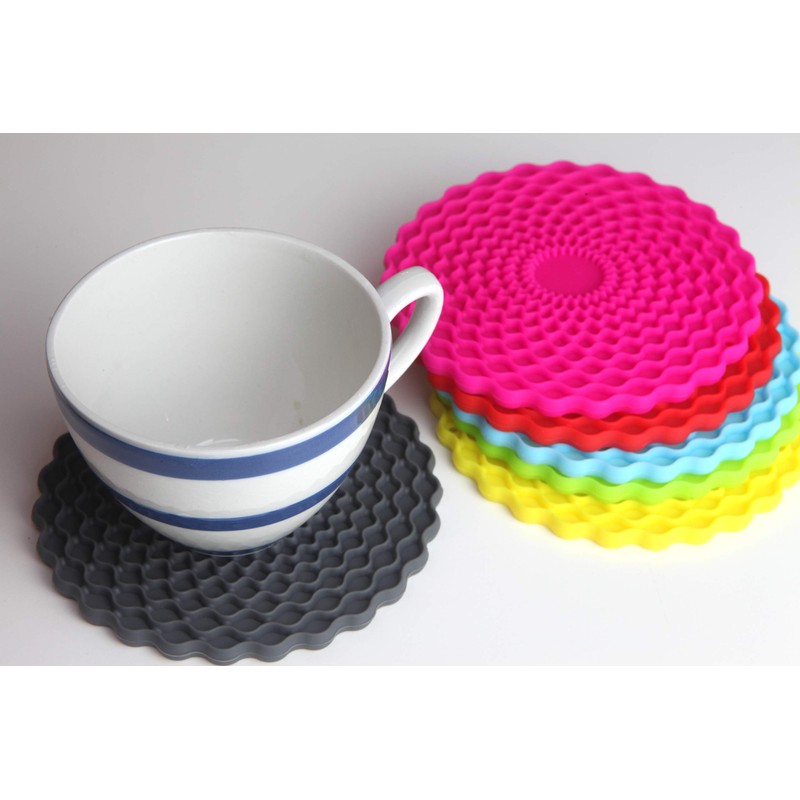 Multicoloured Drinks Coasters Set of 6 by Stone & Thyme
