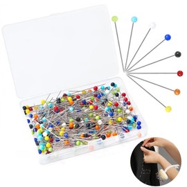 100Pcs Stainless Steel Sewing Pins Set - Multicolor Dressmaking Pins, Durable, Rust-Resistant, Ideal for Tailoring, Crafts, and Quilting