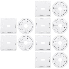 KALLORY 12 piezas de Kumihimo Disk DIY Herramientas de Coser Herramientas de Hacer Pulseras Cuadradas Cordón de Disco Pulsera Telar Kumihimo Disco Kumihimo Bandeja Telar Redonda Estudiante Blanco Eva