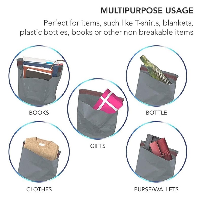 Grey Mailing Bags 4" X 6" (119X170mm), Strong Self Sealing