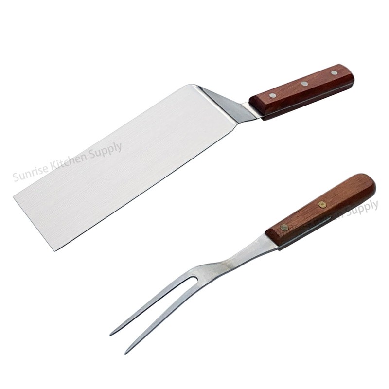 SUNRISE Stainless Steel Turner Spatula & Meat Fork 10.75" Fork