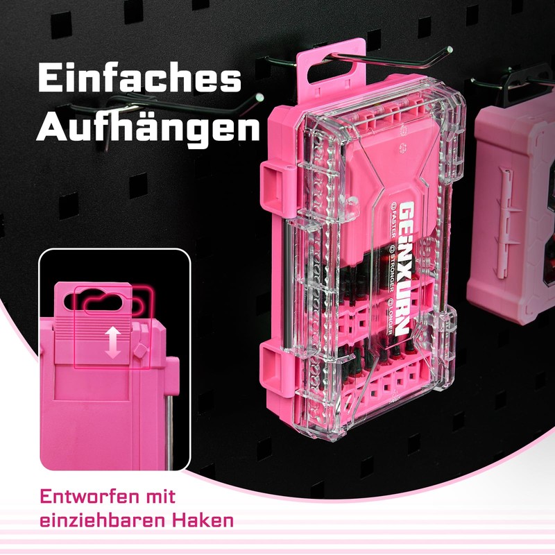 Geinxurn 48-Piece Screwdriver Bit Set Made of Impact-Resistant, S2 Steel,