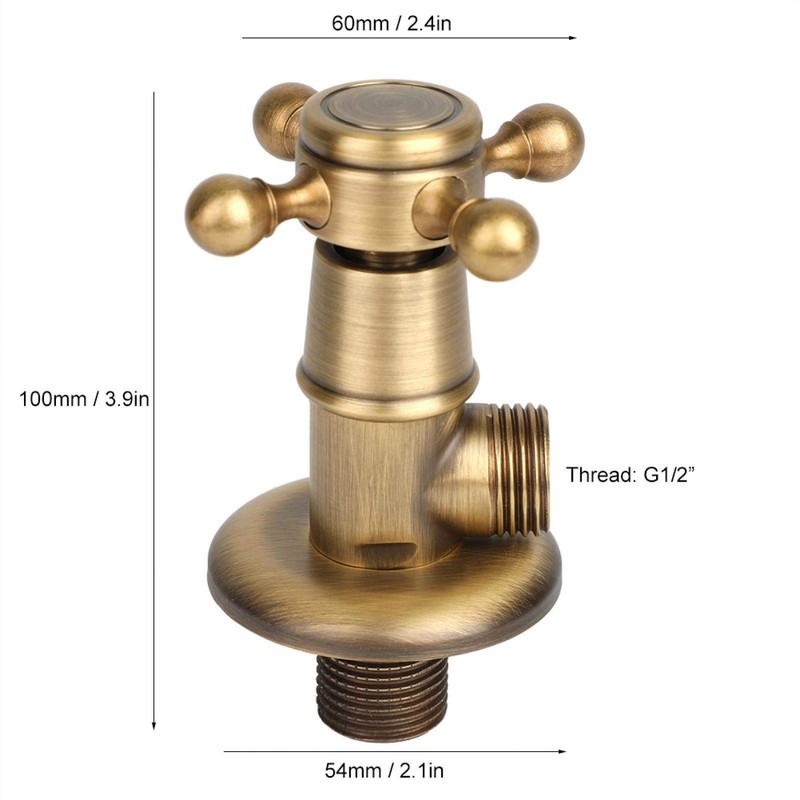 Válvula triangular de latón para baño Fdit 1/2G Herrajes para