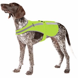 Reflective Dog Vest for Small and Medium Breeds, High Visibility Dog Safety Vest Harness with Removable Bell Keep Safe from Hunting, Training & Cars Accidents