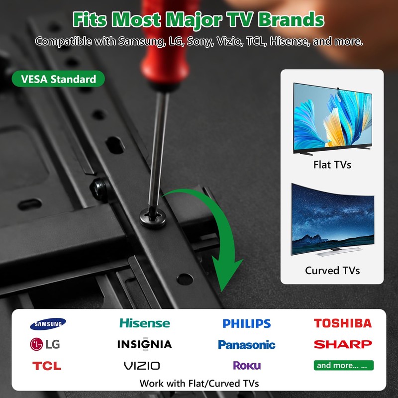LuKaiSen 136Pcs Universal TV Mounting Hardware Screws Kit Set M4-M8