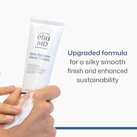 EltaMD So Silky Hand Crème, loción hidratante para manos con ceramidas, esclareolida y vitamina E para manos secas y descamadas, crema de manos de 12 horas, 3 onzas.