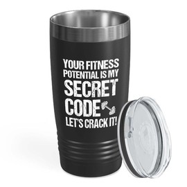 Personal Trainer Black Edition Viking Tumbler 20oz - Secret Code - Fitness Instructor Workout Coach Exercise Lover Cardio Lover Gym Coach