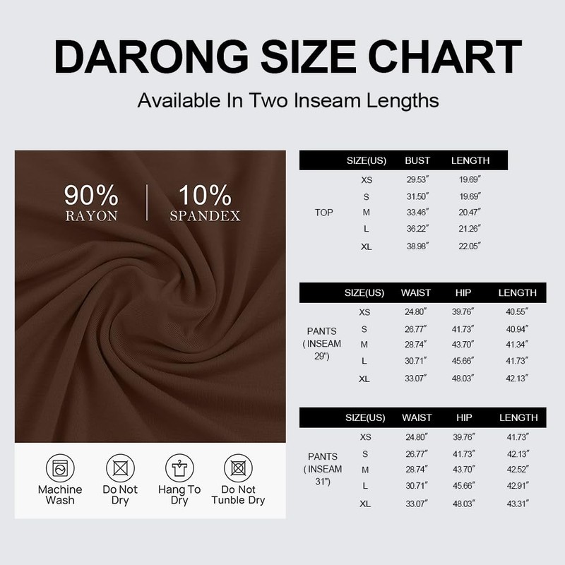 Darong Women's 2 Piece Outfits Lounge Sets Ruched Long Sleeve