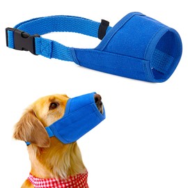 Coppthinktu Dog Muzzle for Small Medium Large Sized Dogs Anti Biting Barking Chewing, Soft Dog Muzzles Adjustable Drinkable Mouth Guard Cover for Puppy Licking Grooming