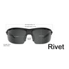 Tifosi Rivet Interchangeable Lens Sunglasses, BLACKOUT, NO SIZE