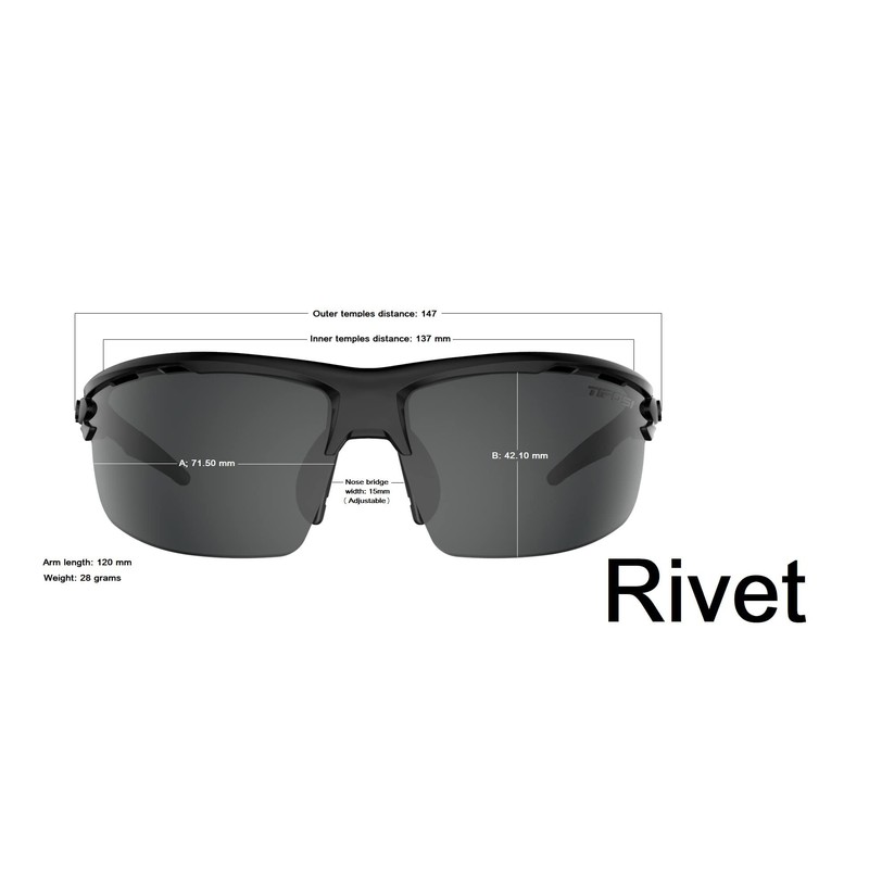 Tifosi Rivet Interchangeable Lens Sunglasses, BLACKOUT, NO SIZE