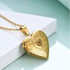 KunBead Gold Heart Photo Locket Necklace that Holds Pictures for