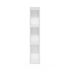 Furinno Fulda Book Shelf, 3-Tier Narrow Bookshelf, Bookcase with 6-in