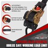 Porotmotor 4 Pack Bolt-On Retractable Ratchet Straps (1" x5.3'), Self