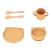 Baby Feeding Set Cute Bear Shape Soft Safe Silicone Toddler