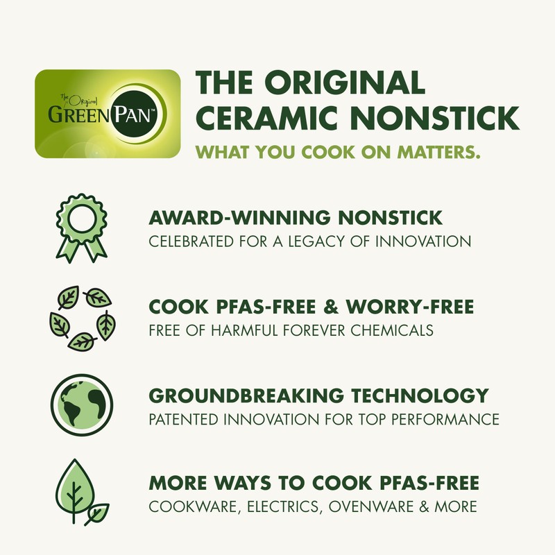 GreenPan Advanced 10.5”x 20” Electric Griddle with Warming Drawer, Healthy