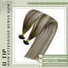 RUNATURE U Tip Human Hair Extensions Light Brown Ombre Light