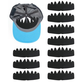 YENOVO 10-Pack Black Baseball Cap Inserts, Flexible Washable Hat Shaper Liner for Snapback, Fitted, Trucker Caps, Reusable Hat Felt Shapers, Crown Support