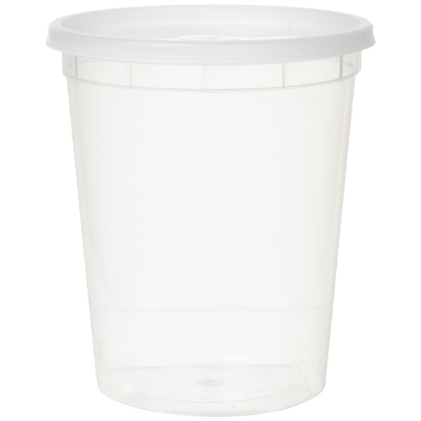 YW Plastic Soup Food Container with Lids (12), 32 oz,