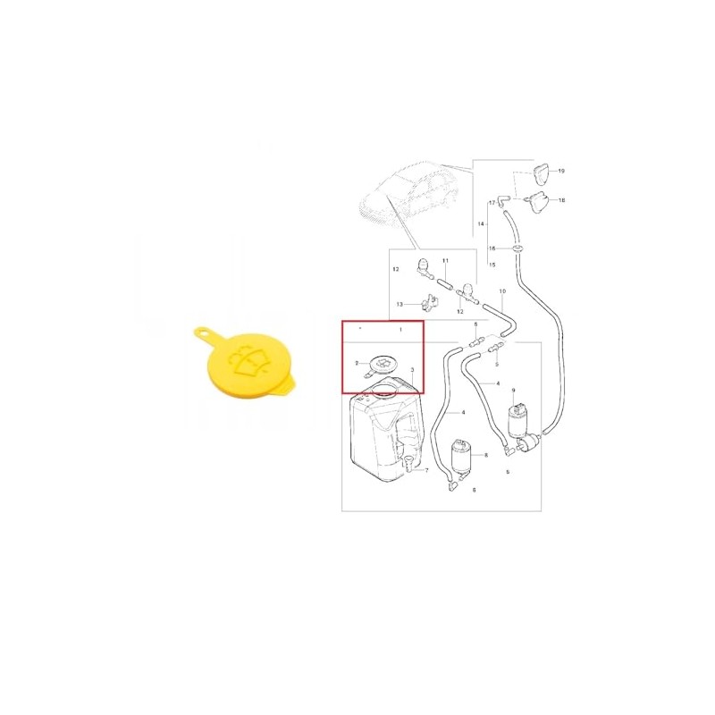 GuusCar Windscreen Washer Bottle Cap for Vauxhall Astra Corsa Tigra
