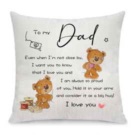 Mom Mother Gift from Daughter Son Mom Throw Pillow Cover Gift for Mom Thanks Appreciation Gift for Mother from Children Birthday (Dad)