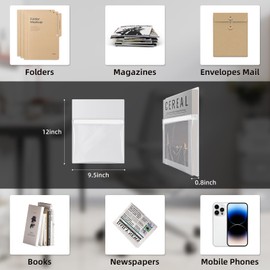 Magnetic File Holder, Magnetic Pocket with Tabs, Magnetic File Folder Holder for Letter Size, Magnetic Paper Holder for Whiteboard Refrigerator,Magnetic File Organizer for Office School Home(5 Pcs)