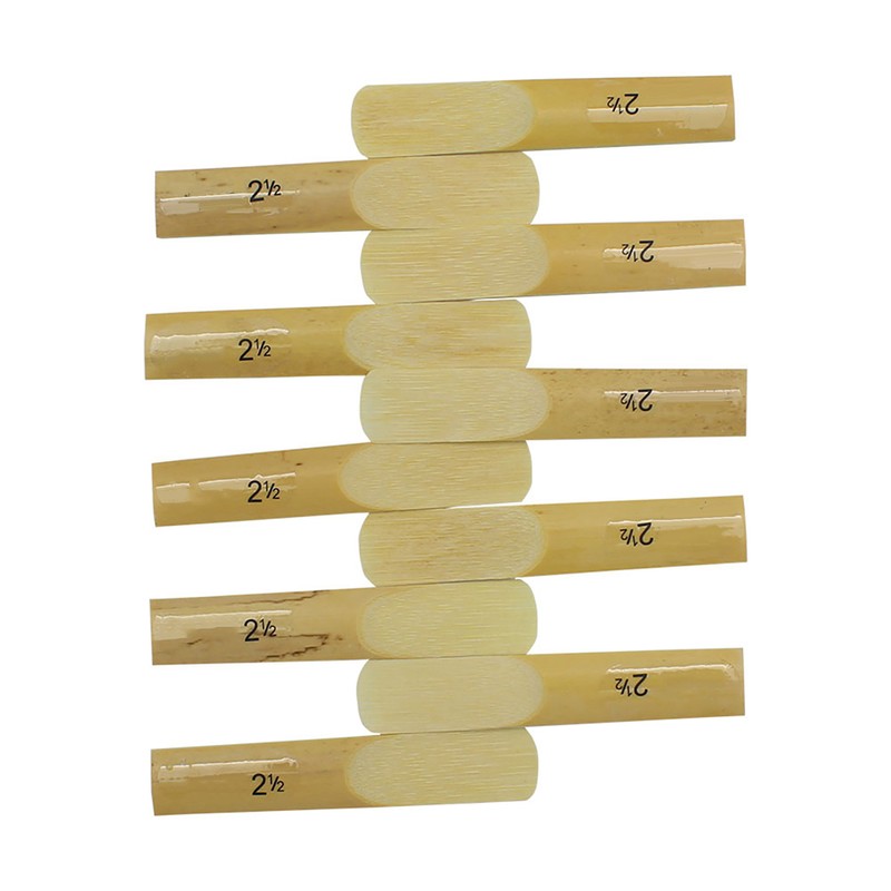 LADE 10Pcs Bamboo Reeds Strength 2.5 for Alto bB Sax