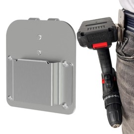 Tape Measure Holder, Cordless Drill Belt Clip Holder, Up to 2" Belt, Tactical Impact Holster for Drills Impacts Driver & Nailers (1PCS-Silver)