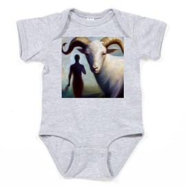 CafePress Spirit Animal Ram 1 Body Suit Cute Baby Bodysuit Romper Dark Heather Gray