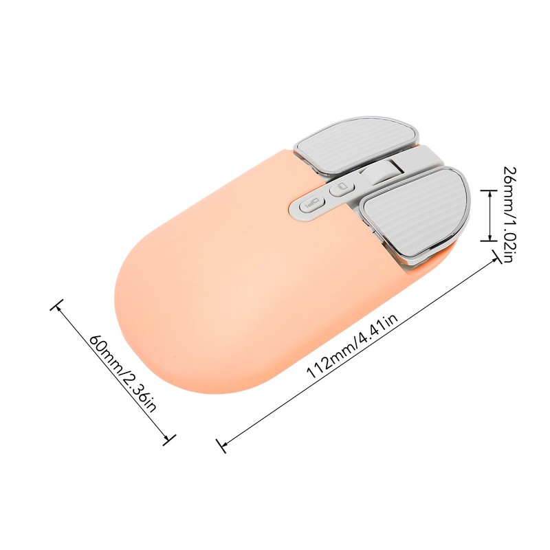 Wireless Mouse BT5.1 Or 2.4GHz Silent Click Adjustable DPI 500mAh